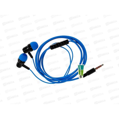 Наушники вакуумные AUX разъём с МК 1.2м, More Choice G16 Dark Blue Наушники вакуумные AUX разъём с МК 1.2м, More Choice G16 Dark Blue