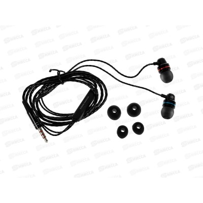 Наушники вакуумные AUX разъём с МК 1.2м, More Choice P71 Black