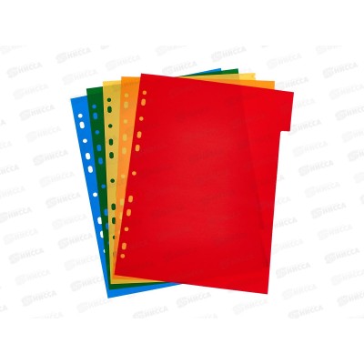 Разделители А4 Brau 5цв. 221846*15