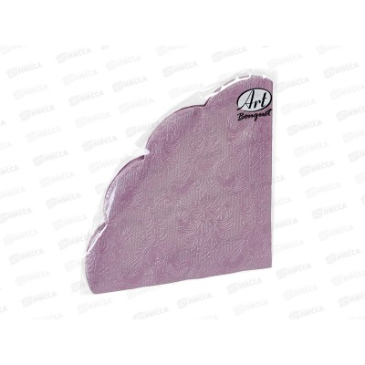 Салфетки 3 слойные 12 листов  Art Bouquet Rondo Royal Барокко Лиловый с перламутром 57919