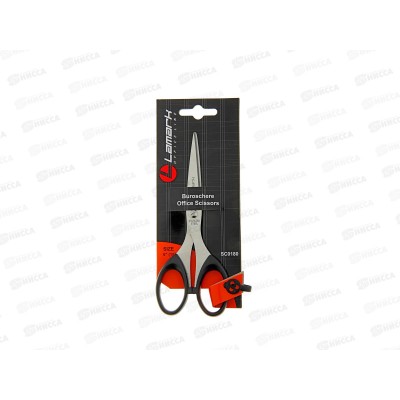 Ножницы LAMARK 0180 152мм, пл.ручки, блист. *10/120