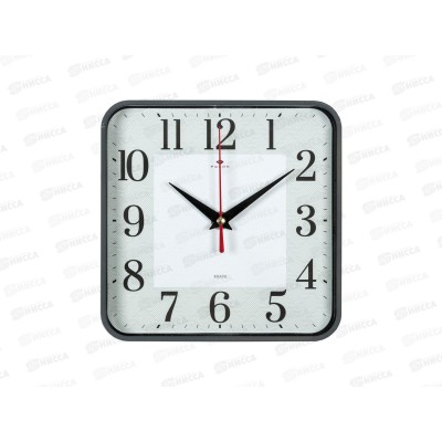 Часы &quot21 Век&quot 1918-107 квадрат 19*19см , сер, &quotКлассика&quot Рубин