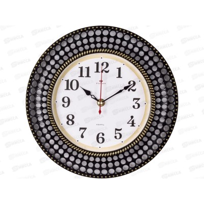 Часы &quot21 Век&quot 2917-002 круг., D-29см, Классика, черный с золотом Рубин