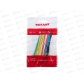 Набор термоусаживаемых трубок №12 ТУТ нг 3,0/1,5мм, 7 цветов (упак. 21 шт. по 10см) REXA