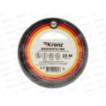 Изолента KRANZ 0,13х19мм, 25м, серая