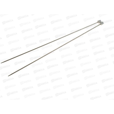 Спицы вязальные металл с фиксатором набор 2шт 35см 3мм (065618) Ж