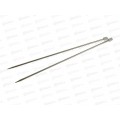 Спицы вязальные металл с фиксатором набор 2шт 35см 5,5мм (065621) Ж