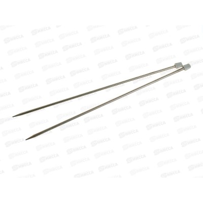 Спицы вязальные металл с фиксатором набор 2шт 35см 5,5мм (065621) Ж