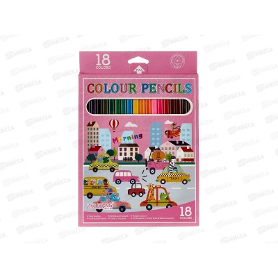 Карандаши 18цв. ПГС Транспорт Р23953-9 *1 Карандаши 18цв. ПГС Транспорт Р23953-9 *1