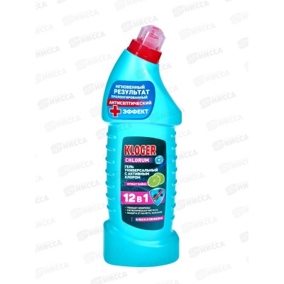 Kloger Chlorum чист гель для сантех Лайм 750мл *12