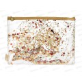 Папка на молнии Фен 46446 прозр.золот пайетки