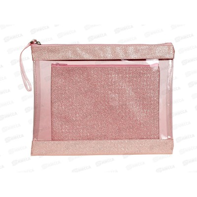 Папка на молнии ПП А5 розовая ПТ-5897