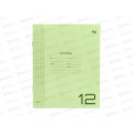 Тетрадь 12л кл. BG UniTone Neon ,пластик. обл. салатовый 08896 *10/150
