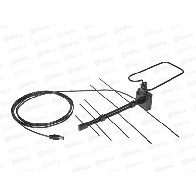 Антенна комнатная ДМВ активная Дельта К 132А (5В, кабель 3м, коэфф. усил. 20,5-25 дБ)