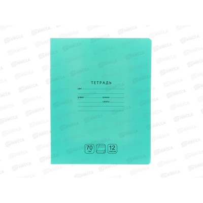 Тетрадь 12л в кос.лин. BG Отличная зеленая 11762 *16/160