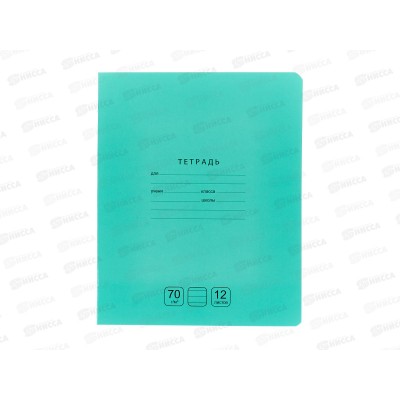 Тетрадь 12л лин. BG Отличная, зеленая *16/160