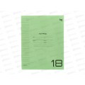 Тетрадь 18л лин BG UniTone Green пластик. обл.прозрач.08934 *10/140