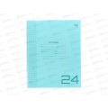 Тетрадь 24л кл. BG UniTone Neon пластик обл, неон голубой 08959 *10/120