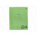 Тетрадь 24л лин. BG UniTone Green пластик. обл.прозрач. 08961 *10