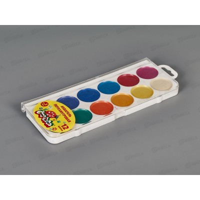 Акварель Каляка-Маляка  12цв Перламутр б/к пл/уп европод. АПКМ12*30