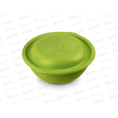 Миска-салатница 3л оливковая с крышкой С46ОЛВ