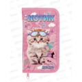 Пенал Hatber 19*11,5 Мой котик 1 отд, молн., 43012 *12