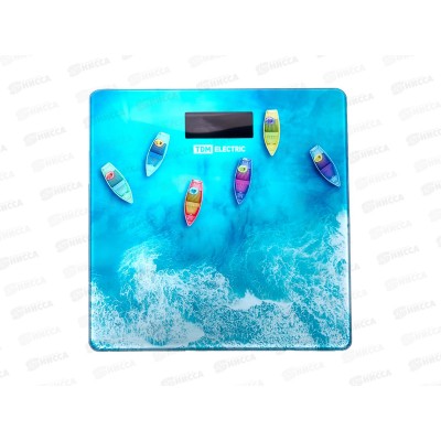 Весы напольные TDM &quotМоре&quot, стекло, деление 0,01кг, макс. 180кг, 0008