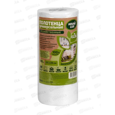 House Lux салфетка 22*25 универсал вискоза 100шт рулон 72694 *12