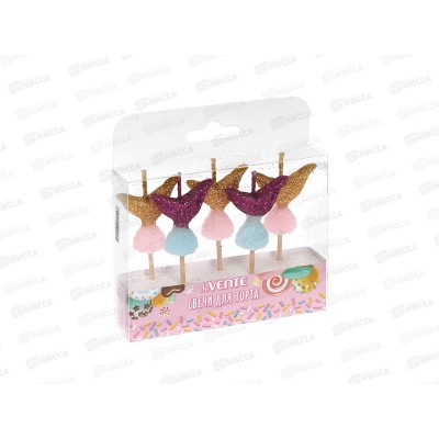 Свечи д/торта deVente Хвосты русалок 5шт фигурные 9060932 *12