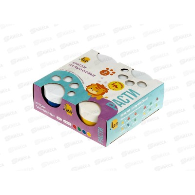 Краски пальчиковые &quotЛео&quot &quotРасти&quot 4цв. х 70гр, LFINP-004