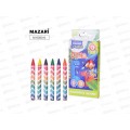 Мелки воск. Mazari Dino 6цв. М-6383-6*48/576