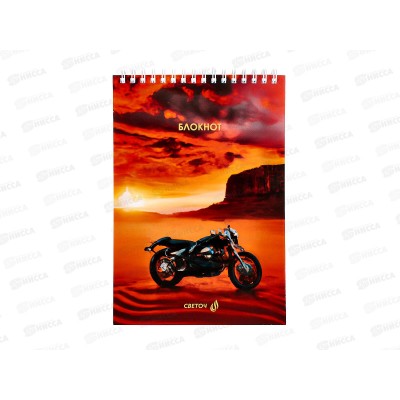 Блокнот 80л Светоч А5 Прогулки под луной, клетка, гребень, 01237  *4