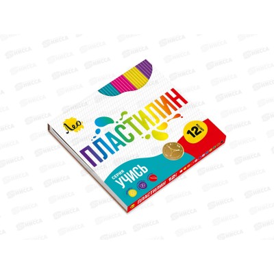 Пластилин 12цв  240г &quotЛео&quot Учись, к/у,  LNMC-0112 *24