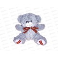 Медведь Амур 30см, МАМ-38Д цвет-серый, с лентой Мила