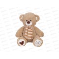 Медведь Фреди 38см, кофейный с шарфом, МФР-50К,  Мила