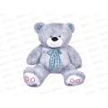 Медведь Оскар 80см, МО-120Д цвет-серый, с бантом Мила Медведь Оскар 80см, МО-120Д цвет-серый, с бантом Мила