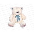 Медведь Оскар 80см, молочный с бантом, МО-120М  Мила