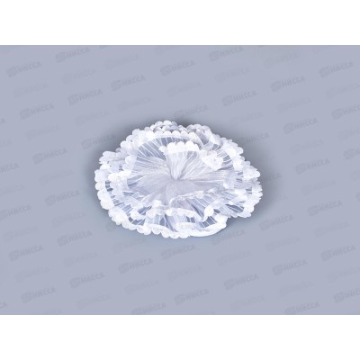 Бант д/волос "Принцессы" на резинке белый 10,5см 10048218