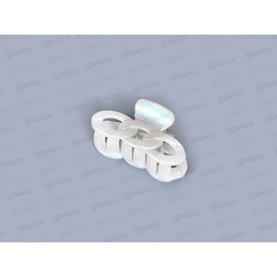 Краб  д/волос &quotЖемчужный&quot косичка 7см белый 10073126