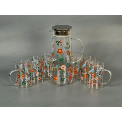 Кувшин с крышкой 1500мл + 6 стаканов 300мл, AL-25449 *8
