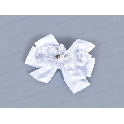 Резинка  д/в &quotШкольница&quot бант цветок 12*8см белый 6970568