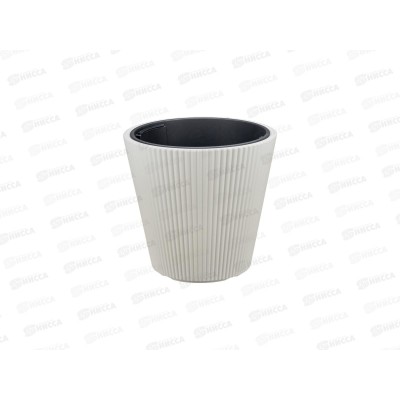 Кашпо  СТРИП 30л со вставкой Кремовый М3413 *1