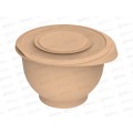 Миска для взбивания с крышкой "Кулинар" 2,1л (какао) АП 1057  *45