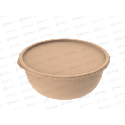 Миска 3,7л с крышкой "Шарм" (какао) АП 581  *60