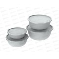 Набор мисок с крышками "Шарм" №4 (4шт, серый) АП 620 (1,3л, 2,3л, 3,7л, 5,6л) *12 Набор мисок с крышками "Шарм" №4 (4шт, серый) АП 620 (1,3л, 2,3л, 3,7л, 5,6л) *12