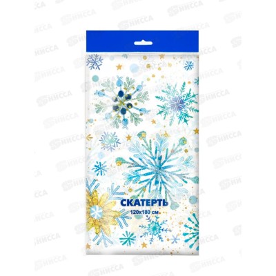 Скатерть НГ 120*180 Снежинки *200 Скатерть НГ 120*180 Снежинки *200