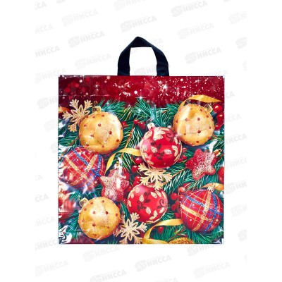 Пак. сумка НГ 44*44 Антураж *25/250