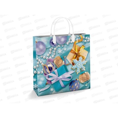 Сумочка пластик мягкий НГ 30*30 Волшебный день *40