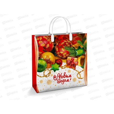 Сумочка пластик мягкий НГ 30*30 Событие *40