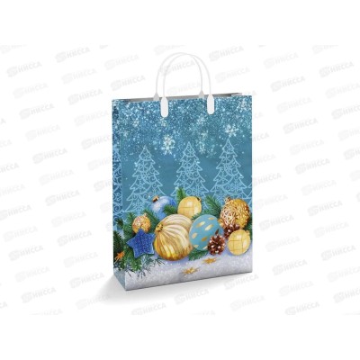 Сумочка пластик мягкий НГ 30*40 Краски зимы *40